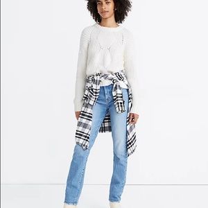 Madewell Everett rib-play pullover sweater